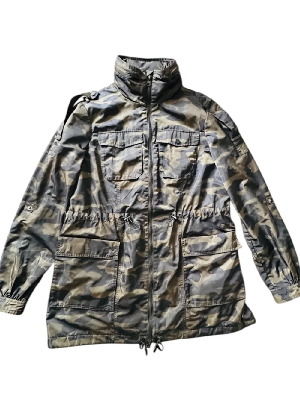 Blanc Noir Mastermind WaterResistant Camo Utility Jacket NWOT Womens Large 10/12 - Picture 7 of 13